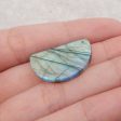 Natural Labradorite Gemstone Three Holes Pendant Bead Hot on Sale