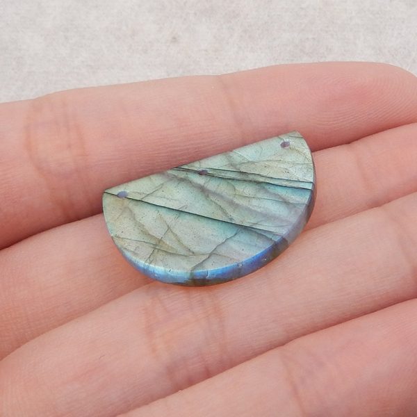 Natural Labradorite Gemstone Three Holes Pendant Bead Hot on Sale