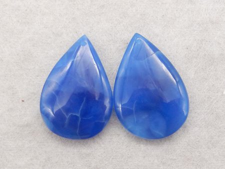 Blue Onyx Gemstone  Earring Beads,Fashion Earring Pair,Jewelry DIY Making,Gemstone Earrings Wholesale,29x20x5mm,8.1g For Discount