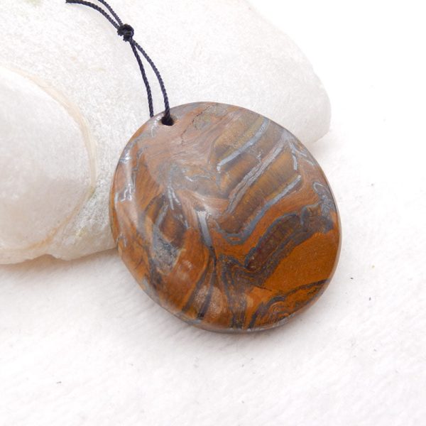 Natural Iron Tiger s Eye Pendant Bead 45X9mm, 38.6g For Cheap