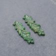 Carved Natural African Jade Gemstone Earring Beads, Jewelry DIY Making,43x14x4mm, 7.7g on Sale