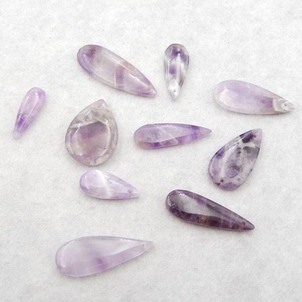 10 PCS Natural Amethyst Pendant Beads,Jewelry DIY Making, Gemstone Wholesale,24*8*4mm, 29*14*4mm,26.1g Online Hot Sale