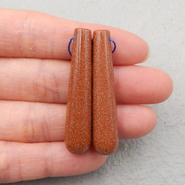 Red Sand Sun Sitara Earring Beads,40x9x9mm, 9.4g Online Hot Sale