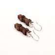 Red Creek Jasper And Labradorite intarsia 925 Sterling Silver Handmade Earring Bead 33x8mm 9.8g on Sale