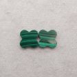 Malachite Four Leaves, Malachite Cabochon Beads,DIY Jewelry Making, 11x2mm,1.6g Discount