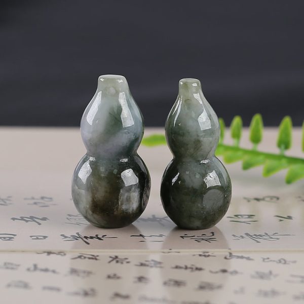 2 PCS Carved Natural Jade Gemstone Pendant Bead,Unique Pendant for Necklace,Jewelry DIY Making,30x14mm,30x15mm,19g For Cheap