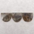 3 PCS Natural Labradorite Gemstone Double Hole Pendant Bead Set For Cheap