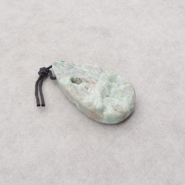 Nugget (Rough Sides) Natural Hemimorphite Gemstone Pendant Bead For Cheap