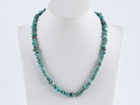 1 Strand 16-18 Inch Natueal Turquoise Gemstone Necklace,925 Sterling Silver Findings, 5x4x2mm,9x7x2mm,18.7g Online