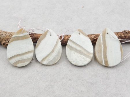 4 PCS Natural Hemimorphite Pendant Beads 30*20*3mm, 28*20*2mm, 13.0g Sale