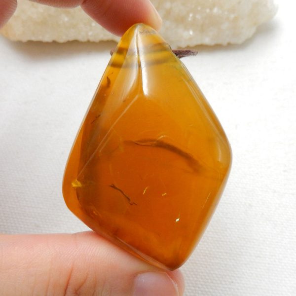 Natural Yellow Opal Pendant Bead 56x39x20mm, 46.9g Fashion