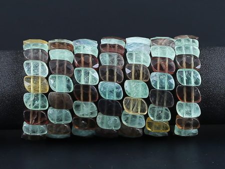 Natural Fluorite Bracelet 16*11*6mm, 20cm length, 44.6g on Sale