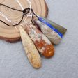 3 PCS Natural Crazy Lace Agate And Intarsia Of Lapis Lazuli And Labradorite Pendant Beads 38x13x7mm, 29x10x4mm, 13.9g Cheap