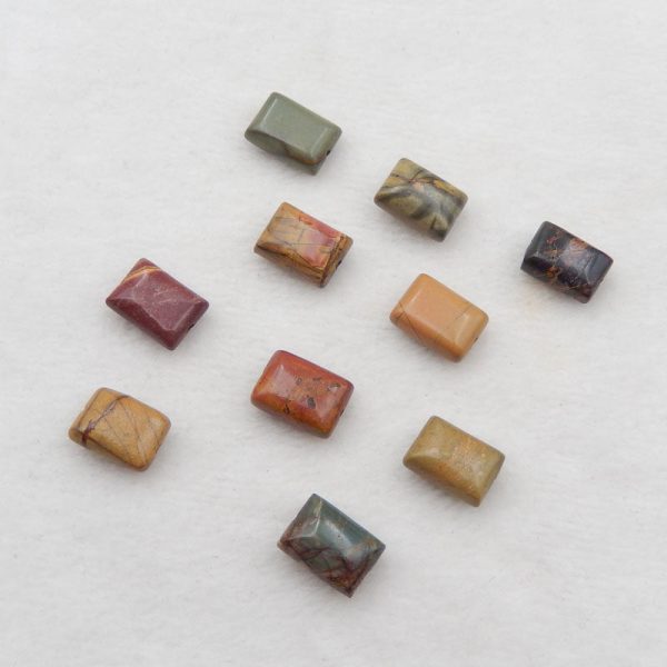 20 PCS Natural Red Creek Jasper Pendant Beads 13x10x6mm, 31.7g Sale