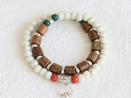 BITEFU Artistic ceramic double-layer bracelet ethnic style ancient style multi-layer bracelet Sale