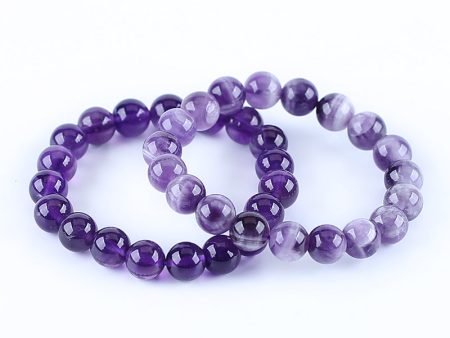 Natural Amethyst Bracelet 11*11*11mm, 19cm length, 31g For Sale