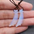 Opalite Gemstone Earring Beads,Side Drilled Stone Earring Pair, Handmade Jewelry DIY Making, 31x9×4mm,2.9g Fashion