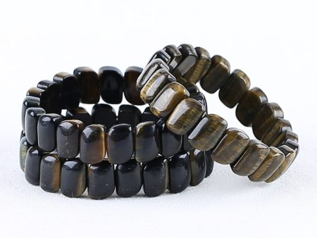 Natural Tiger s Eye Bracelet 14*10*7mm, 19cm length, 35.6g Online Sale