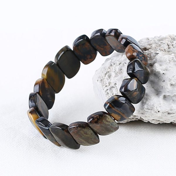 Natural Tiger s Eye Bracelet 16*12*6mm, 19cm length, 39g on Sale