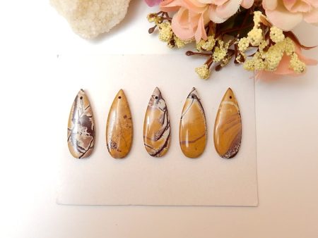 5 PCS Natural Chohua Jasper Pendant Beads 33X12X5mm, 15.5g Cheap