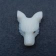 Opalite Carved wolf head Pendant Bead 35x27x13mm, 12.2g Online