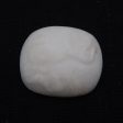 Natural And Exquisite Hand Carved White Jade Pendant Beads. 39X35X8mm, 18.8g on Sale