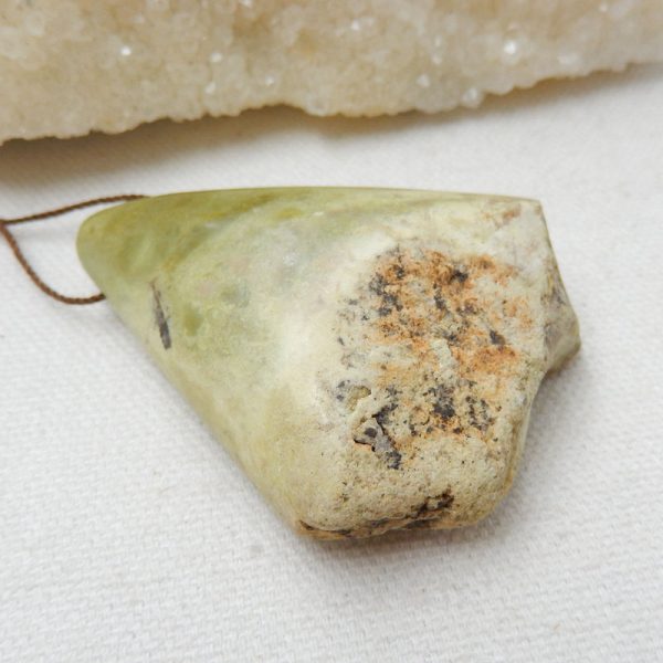 Natural Yellow Opal Pendant Bead 57x40x17mm, 33.6g For Discount