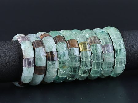 Natural Fluorite Bracelet 15*11*7mm, 20cm length, 46g For Cheap