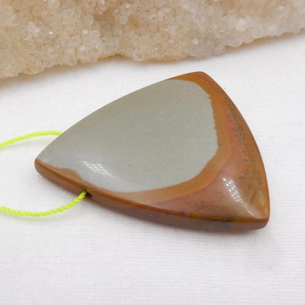 Natural Biggs Jasper Pendant Bead 45x42x7mm, 17.3g Online now