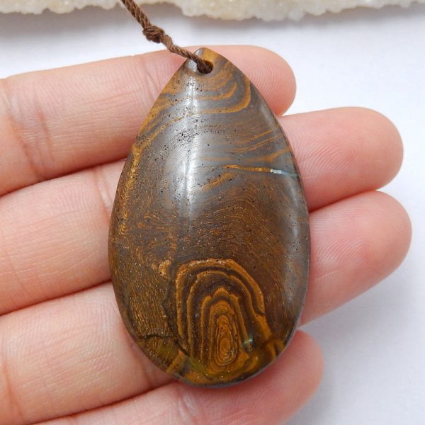 1 PC Natural Boulder Opal flat-back Pendant Bead Supply