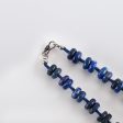 1 Strand 18.5 Inch Lapis Lazuli Gemstone Necklace,Unique Gemstone Necklace,Best Gemstone Jewelry Gift,17x8mm,10x4mm 56.2g For Sale