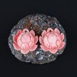 BITEFU 1Pair Pink Conch Shell (Made Of Powder Of Shell, Color Is Enhanced ) Lotus Flower, 5.6g Online