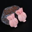 BITEFU 1Pair Pink Conch Shell (Made Of Powder Of Shell, Color Is Enhanced ) Owl , 8.8g For Sale