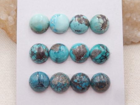 12 PCS Natural Turquoise Cabochons 10x4mm, 7.4g Sale