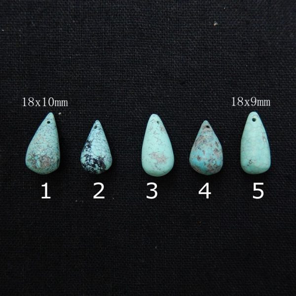 1 PC Natural Turquoise Pendant Bead 18x10mm, 18x9mm Cheap