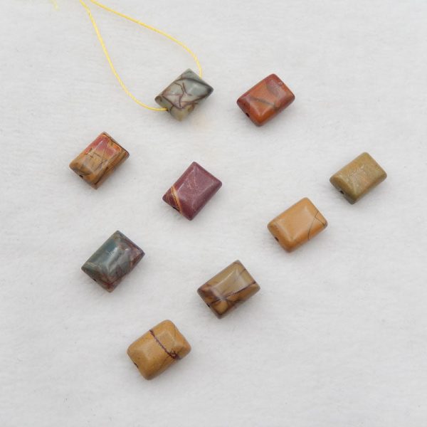 20 PCS Natural Red Creek Jasper Pendant Beads 13x10x6mm, 31.7g Sale