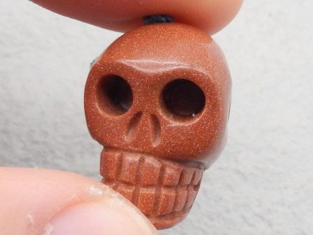 Red Sand Stone Carved skull Pendant Bead 24*21*17mm, 12.1g For Discount