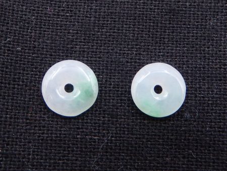 1 pair Natural Jade Earring Beads 10mm Supply