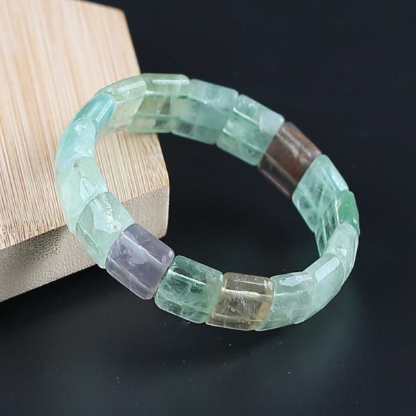 Natural Fluorite Bracelet 18*13*6mm, 20cm length, 54.9g on Sale