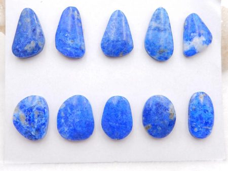 10 PCS Natural Lapis Lazuli Cabochons 21x13x5mm, 20x11x5mm, 23.8g Hot on Sale