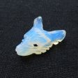 Opalite Carved wolf head Pendant Bead 25x19x9mm, 3.8g Fashion