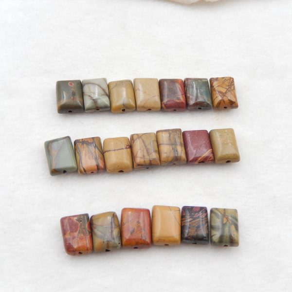 20 PCS Natural Red Creek Jasper Pendant Beads 13x10x6mm, 31.7g Sale