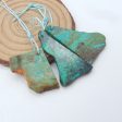 3 PCS Natural Chrysocolla Pendant Beads 35x24x3mm, 25x22x4m, 11.7g For Discount