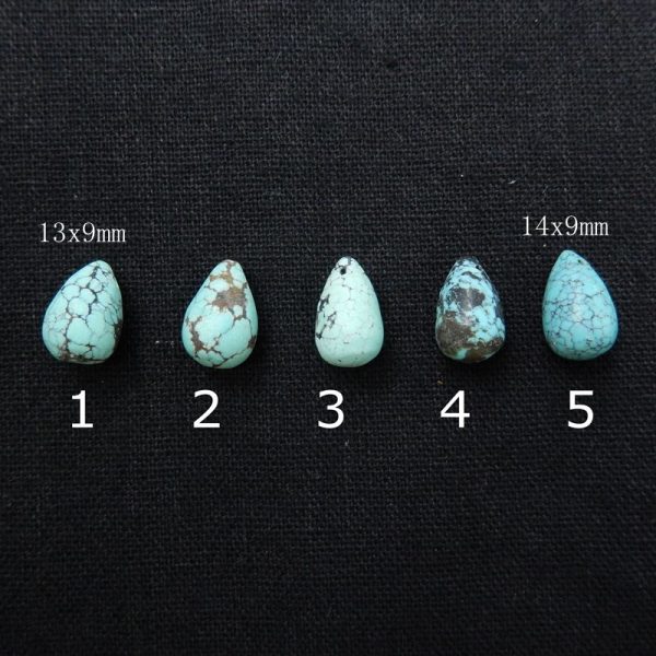 1PC Natural Turquoise Pendant Bead 13x9mm, 14x9mm Supply