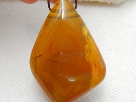 Natural Yellow Opal Pendant Bead 56x39x20mm, 46.9g Fashion