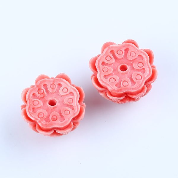 BITEFU 1Pair Pink Conch Shell (Made Of Powder Of Shell, Color Is Enhanced ) Lotus Flower, 17.2g For Cheap