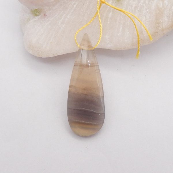 Unique Pendant! 1 PC Natural Fluorite Gemstone Teardrop Gemstone Pendant, Drilled Gemstone Pendant, Gem Jewelry Gift, Jewelry DIY Making,42x14x6mm, 7.5g Online now