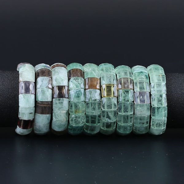 Natural Fluorite Bracelet 18*13*6mm, 20cm length, 54.9g on Sale