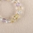 BITEFU Handmade Natural Amethyst And White Quartz, Citrine ,Colorful Gemstone Bracelet, Unique Gemstone Jewelry , 25.5g Discount