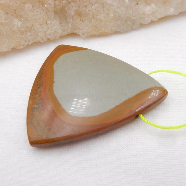 Natural Biggs Jasper Pendant Bead 45x42x7mm, 17.3g Online now